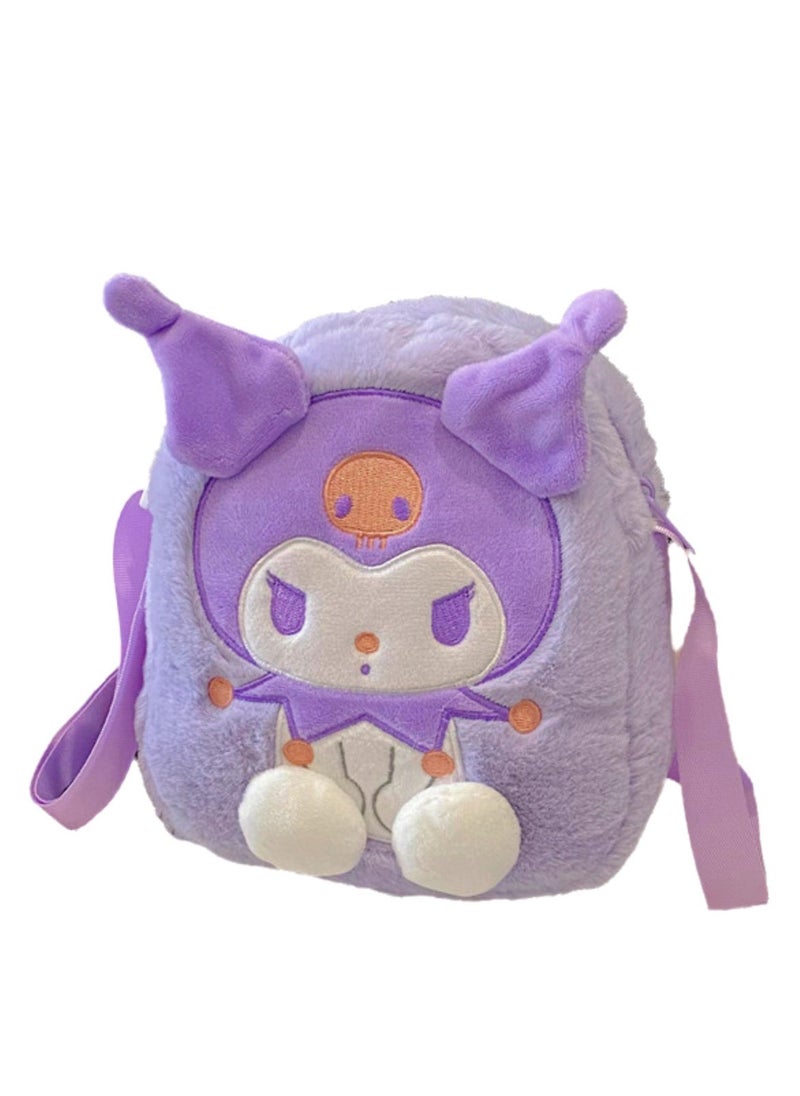 Kuromi Plush Cartoon Doll Messenger Bag Toy 17 cm - Image 1